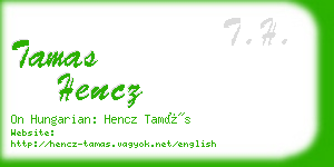 tamas hencz business card